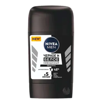 men Антиперспирант стик Черное и белое. Невидимый Orginal 50 ml
