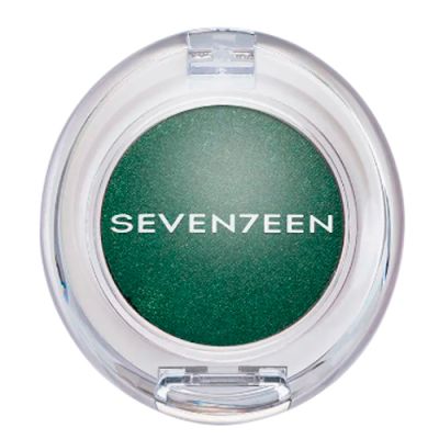 Seventeen Тени для век компактные перламутровые тон 414 Silky Shadow Pearl изумруд