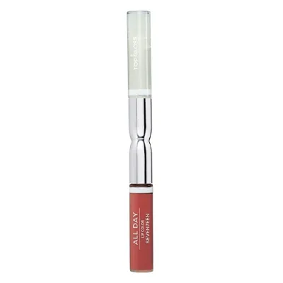 Seventeen Cosmetics Seventeen Жидкая стойкая помада-блеск  28 ALL DAY LIP Color & TOP Gloss сиена