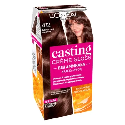 L'Oreal CASTING Creme Gloss Краска для волос  тон 412 Какао со льдом