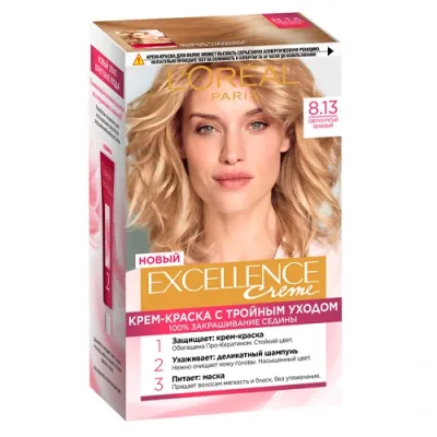 L'Oreal EXCELLENCE Creme Краска для волос  тон 8.13 Светло-русый бежевый