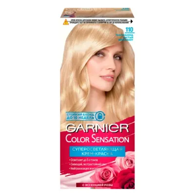 Garnier Color Sensation Garnier Стойкая крем-краска для волос Color Sensation Роскошь цвета № 110 Ультра блонд чистый бриллиант 110 мл