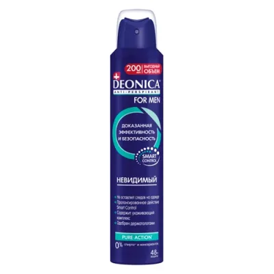 DEONICA Антиперспирант НЕВИДИМЫЙ  for Men , 200мл