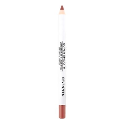 Seventeen Карандаш для губ тон 01 водостойкий с витамином Е Super Smooth W/P Lip Liner натуральный бежевый