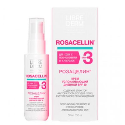 Rosacellin дневной успокаивающий крем SPF30, 50 мл