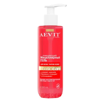 Aevit BY LIBREDERM гель мицеллярный очищающий Basic Care для всех типов кожи 200 мл