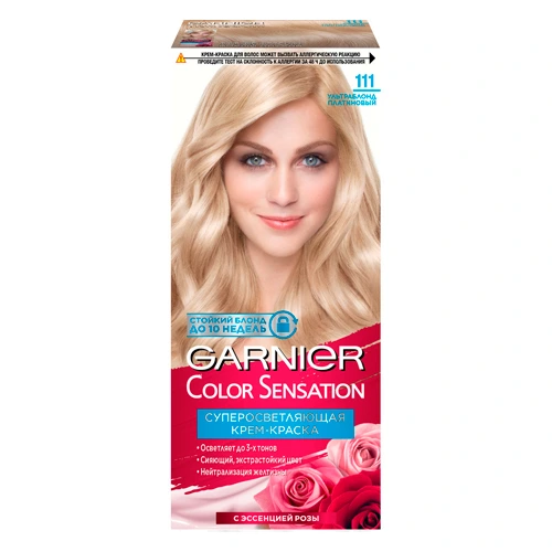 Garnier Color Sensation Garnier Стойкая крем-краска для волос Color Sensation Роскошь цвета № 111 Ультра блонд платиновый 110 мл