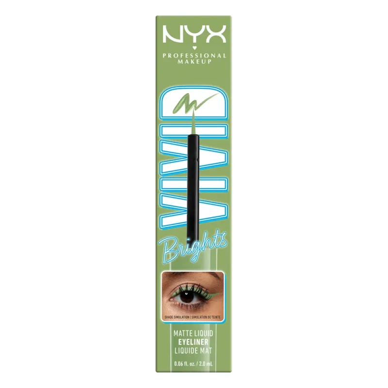 NYX PMU NYX Яркая цветная жидкая подводка для глаз 02 – Призрачный зеленый — 3