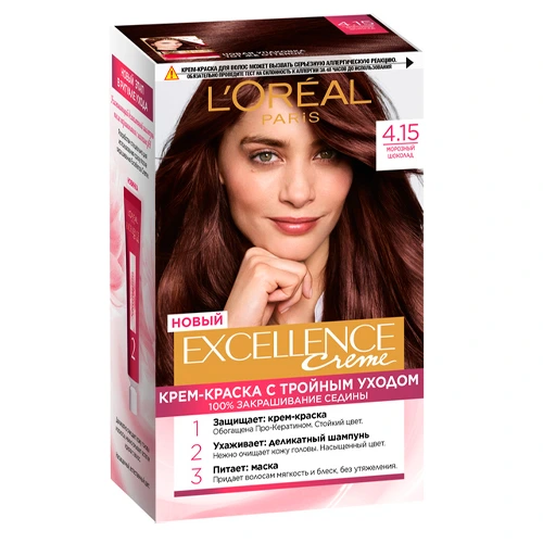 L'Oreal EXCELLENCE Creme Краска для волос  тон 4.15 Ледяной шоколад
