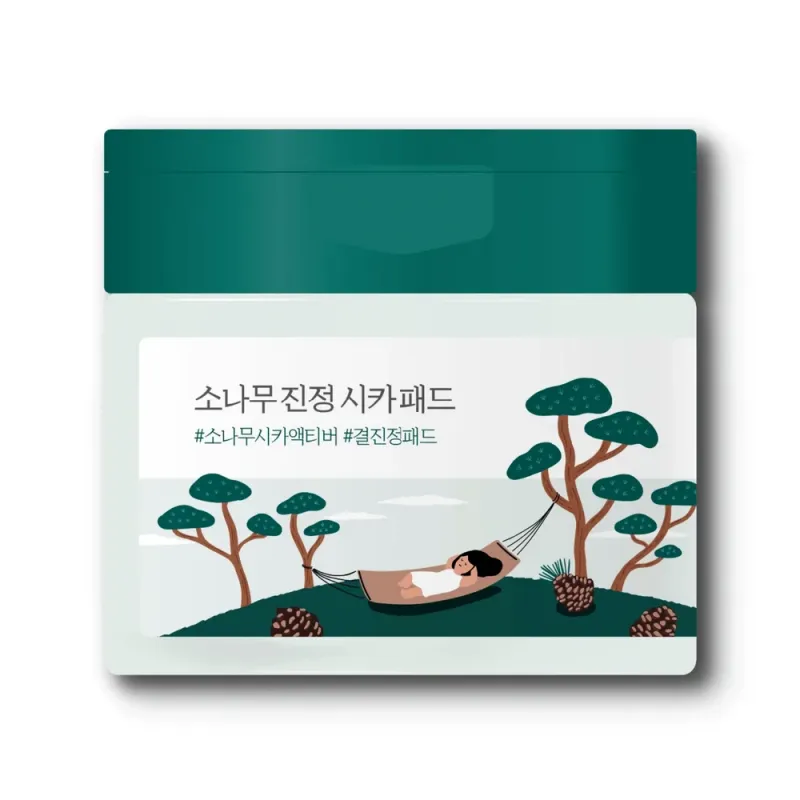 ROUND LAB Pine Calming Cica PAD Пэды для лица 50 шт, упаковка