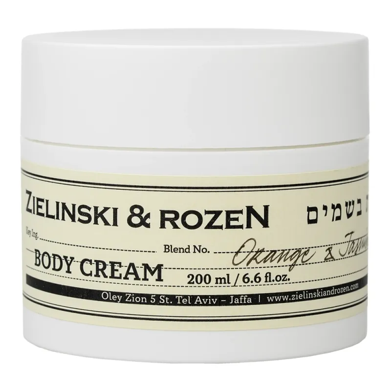 Zielinski & Rozen Body cream in a jar of Orange, Jasmine, Vanilla   Крем для тела в банке Апельсин, Жасмин, Ваниль 200мл