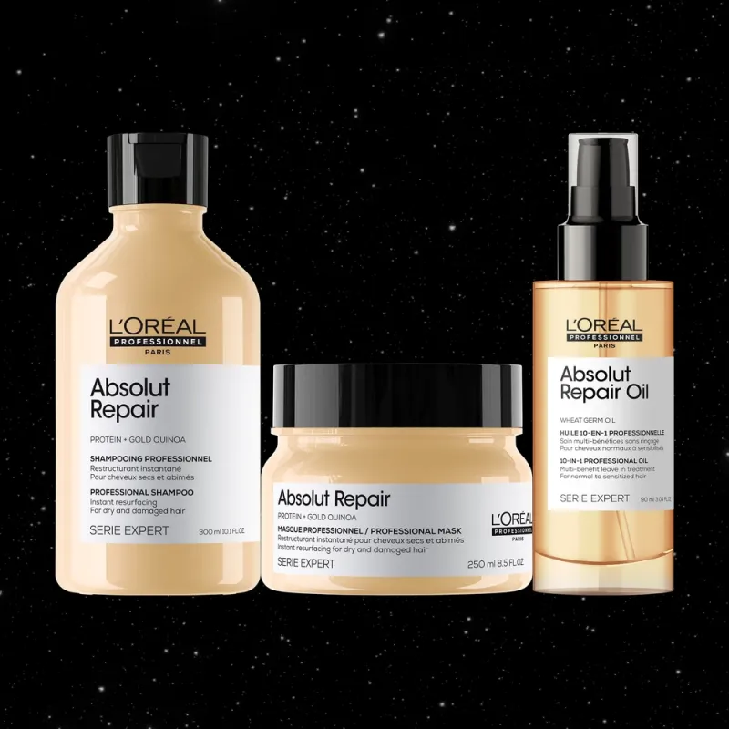 MATRIX L'Oreal Professionne Absolut Repair Набор 3 продукта (шампунь, маска, масло) — 3