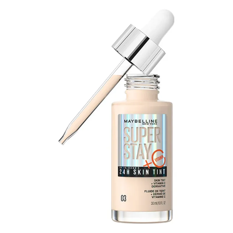 Maybelline Стойкая тональная сыворотка  Super Stay 24Ч с витамином С, тон 03 — 2