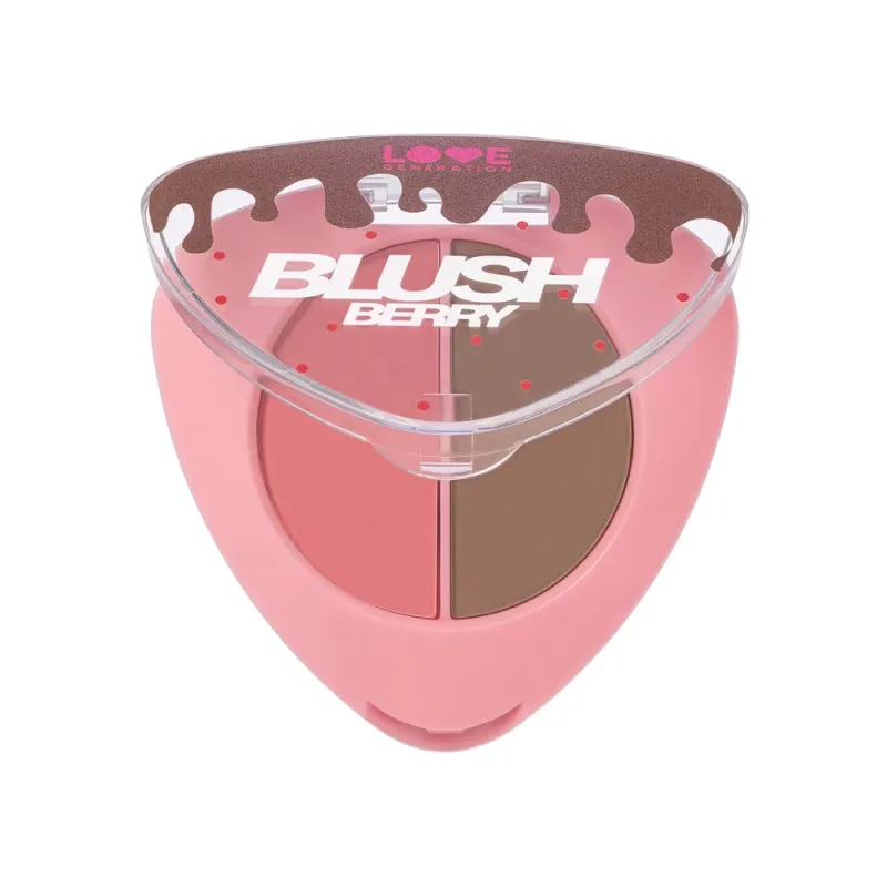 Love Generation Yuz konturini chizish uchun paletka / Contouring Face Palette BlushBerry, 02-ton