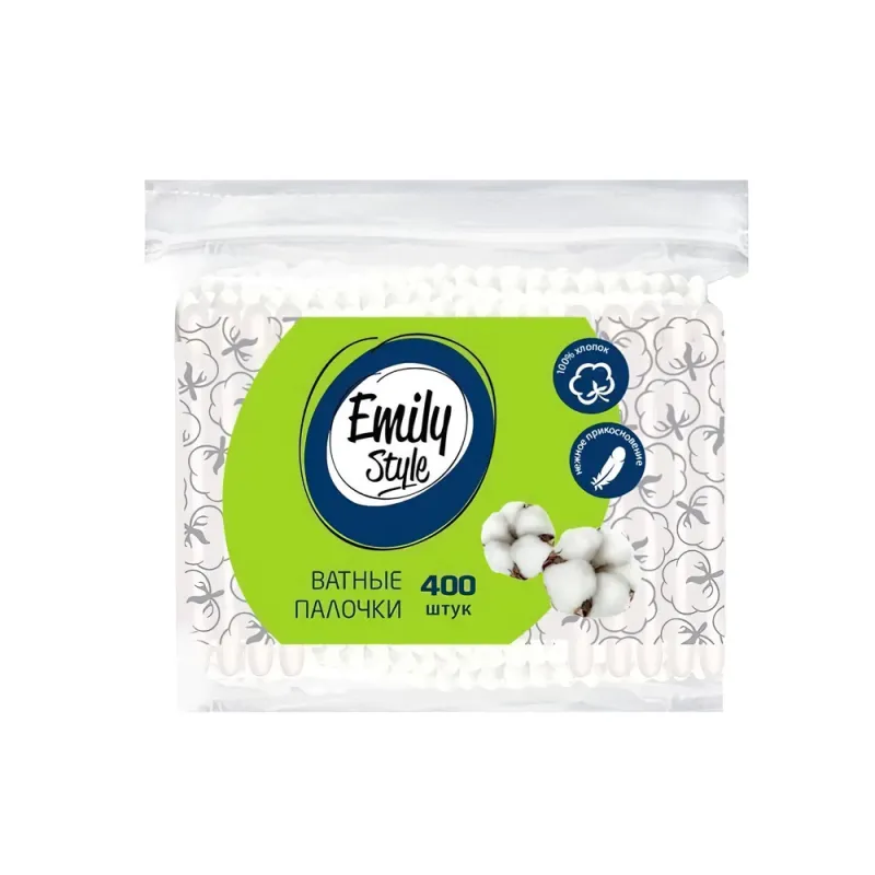 Exxe Emily Style ватные палочки пакет 400шт с зиплоком