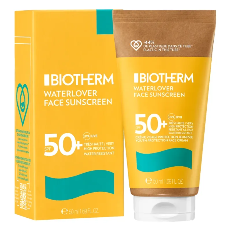 Biotherm Waterlover SPF50+ солнцезащитный крем для лица для сохранения молодости 50мл — 3