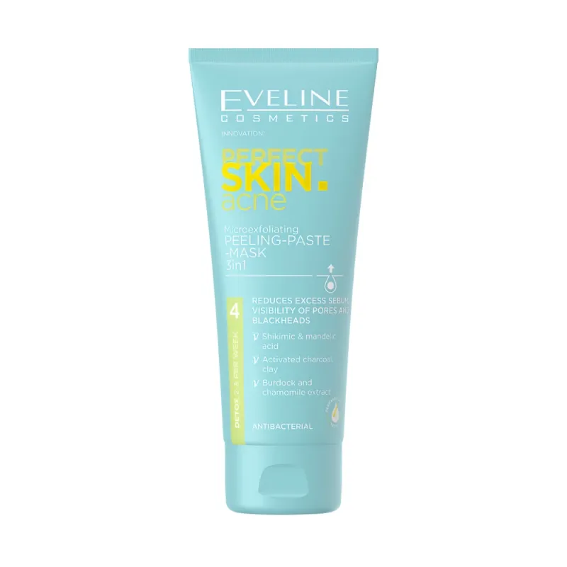 Eveline Микроотшелушивающая паста-пилинг perfect skin. acne, 75мл