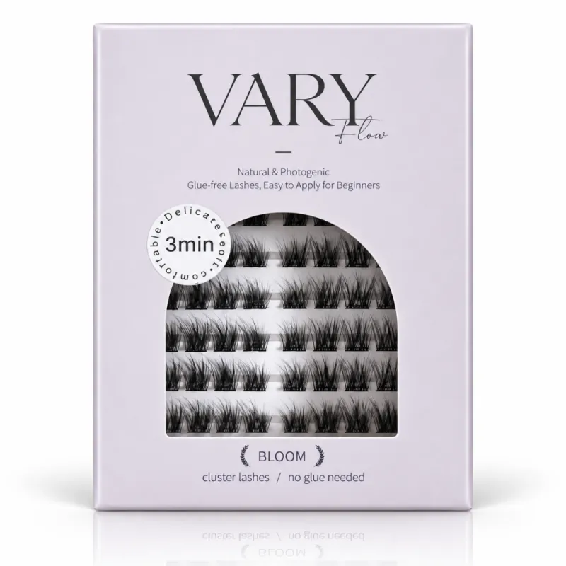 OLLEE Самоклеющиеся пучковые ресницы Vary Flow Bloom без клея 10 рядов