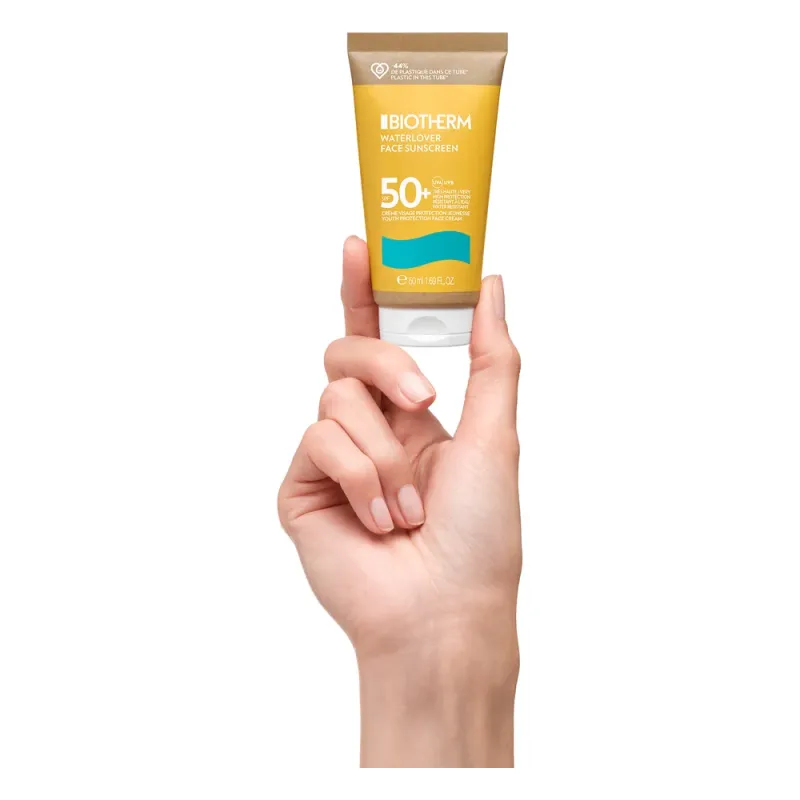 Biotherm Waterlover SPF50+ солнцезащитный крем для лица для сохранения молодости 50мл — 4