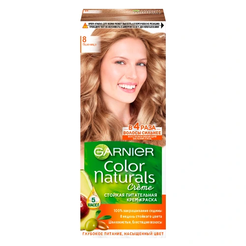 Garnier Color Naturals Garnier Стойкая питательная крем-краска для волос Color Naturals, оттенок 8, Пшеница