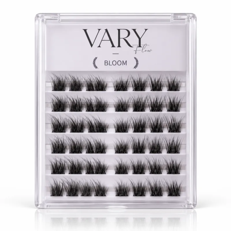 OLLEE Самоклеющиеся пучковые ресницы Vary Flow Bloom без клея 10 рядов — 2