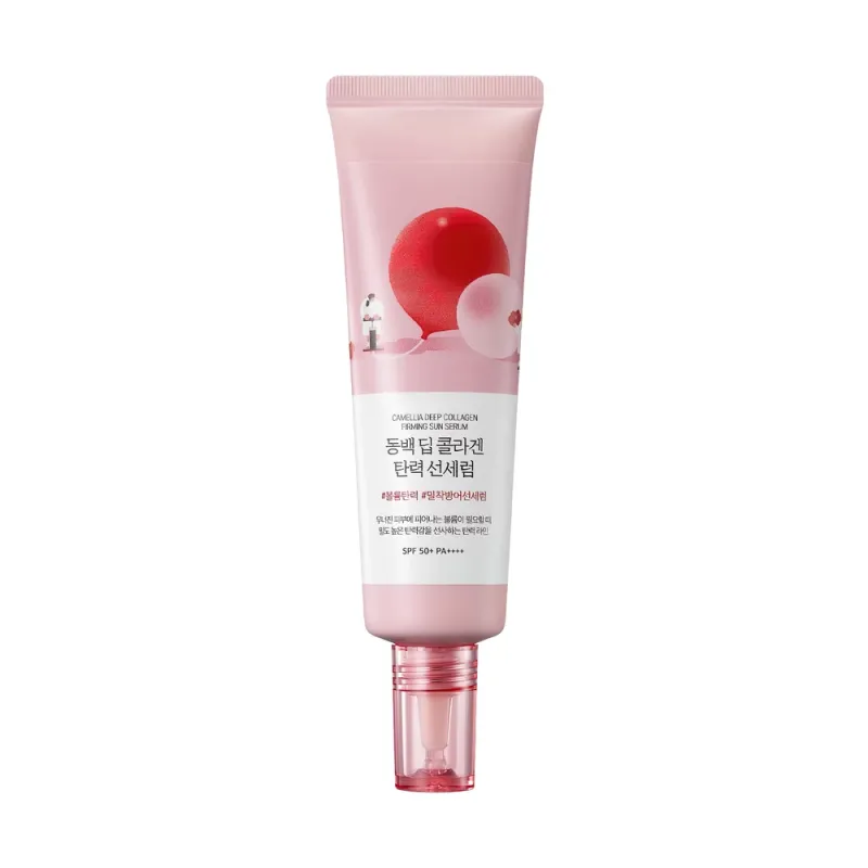 ROUND LAB Camellia Deep Collagen Firming SUN Serum Сыворотка для лица с коллагеном 50ml