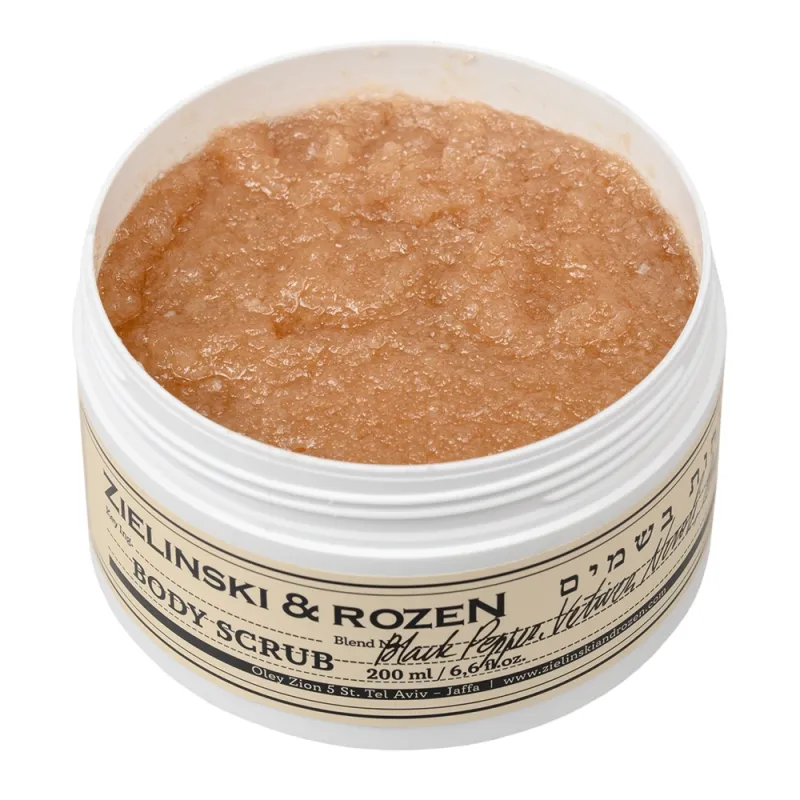 Zielinski & Rozen Body scrub Black pepper, Amber, Neroli   Скраб для тела Черный перец, Амбра, Нероли 200мл — 3