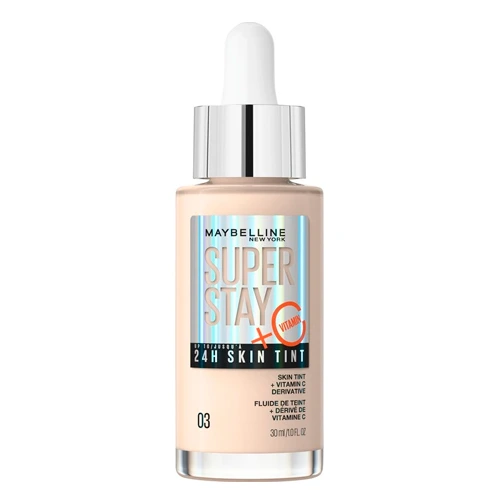 Maybelline Стойкая тональная сыворотка  Super Stay 24Ч с витамином С, тон 03