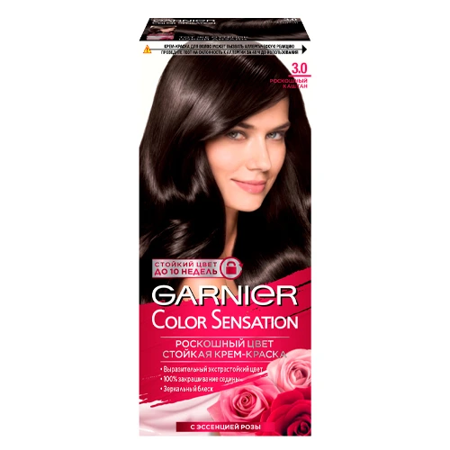 Garnier Color Sensation Garnier Стойкая крем-краска для волос Color Sensation Роскошь цвета №3.0 Роскошный каштан 100 мл