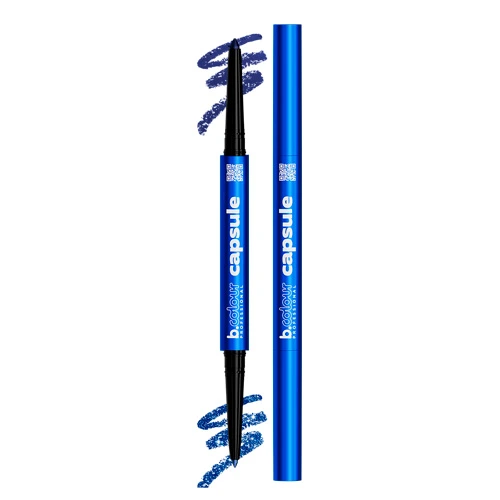 7DAYS B.COLOUR PRO Capsule Карандаш для глаз с шиммером smoky eyes 2в1 / 02 Dazzling blue,1*0,1 г, 1*0,2 г