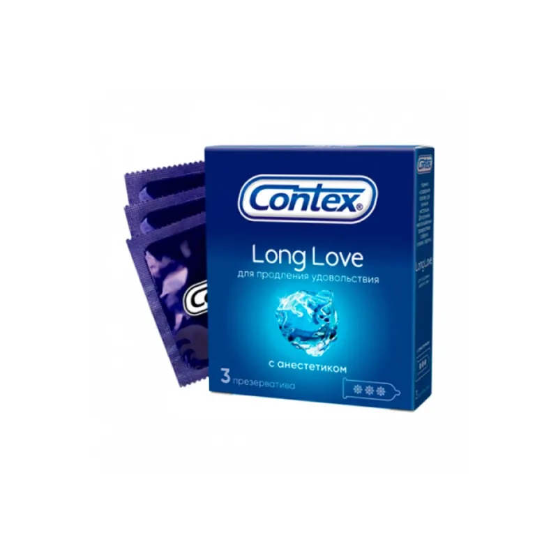 Contex презервативы Long Love с анестетиком, 3 шт