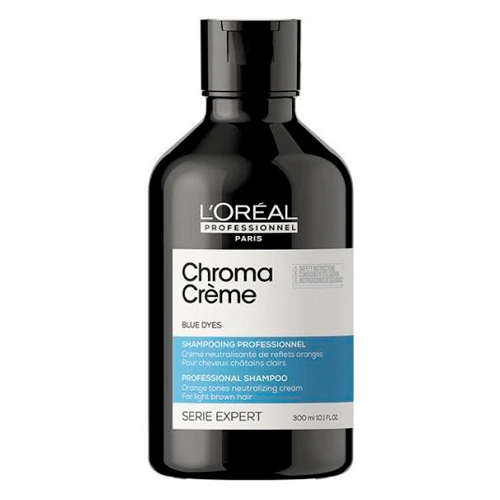 L'Oreal Professionnel Шампунь-крем Serie Expert Chroma Creme с синим пигментом для нейтрализации оранжевого оттенка русых и светло-коричневых волос, 300 мл