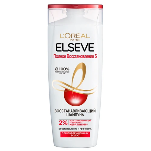 Elseve L'Oréal Paris Elseve Шампунь для волос "Полное Восстановление 5", для поврежденных волос, 400 мл